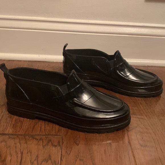 Misty Harbor Black Ankle High Rubber Gouloshs Rain Shoes (Loafers). Size 8 - Picture 6 of 8